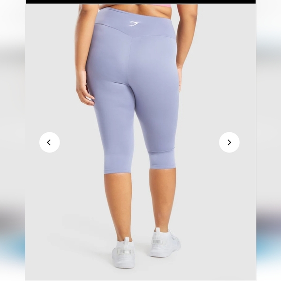 NWT Gymshark Training Cropped Leggings  Light Blue - Picture 2 of 8